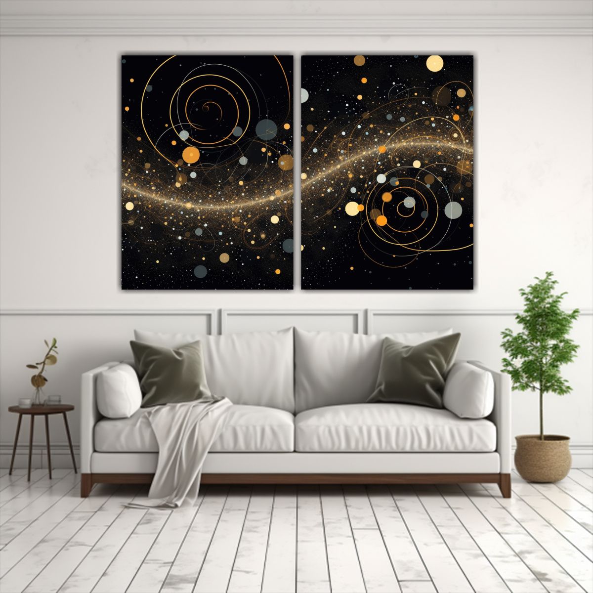 GENERICO - Pinturas De Pared Cósmicas Estrelladas En Negro 100x65 Cm