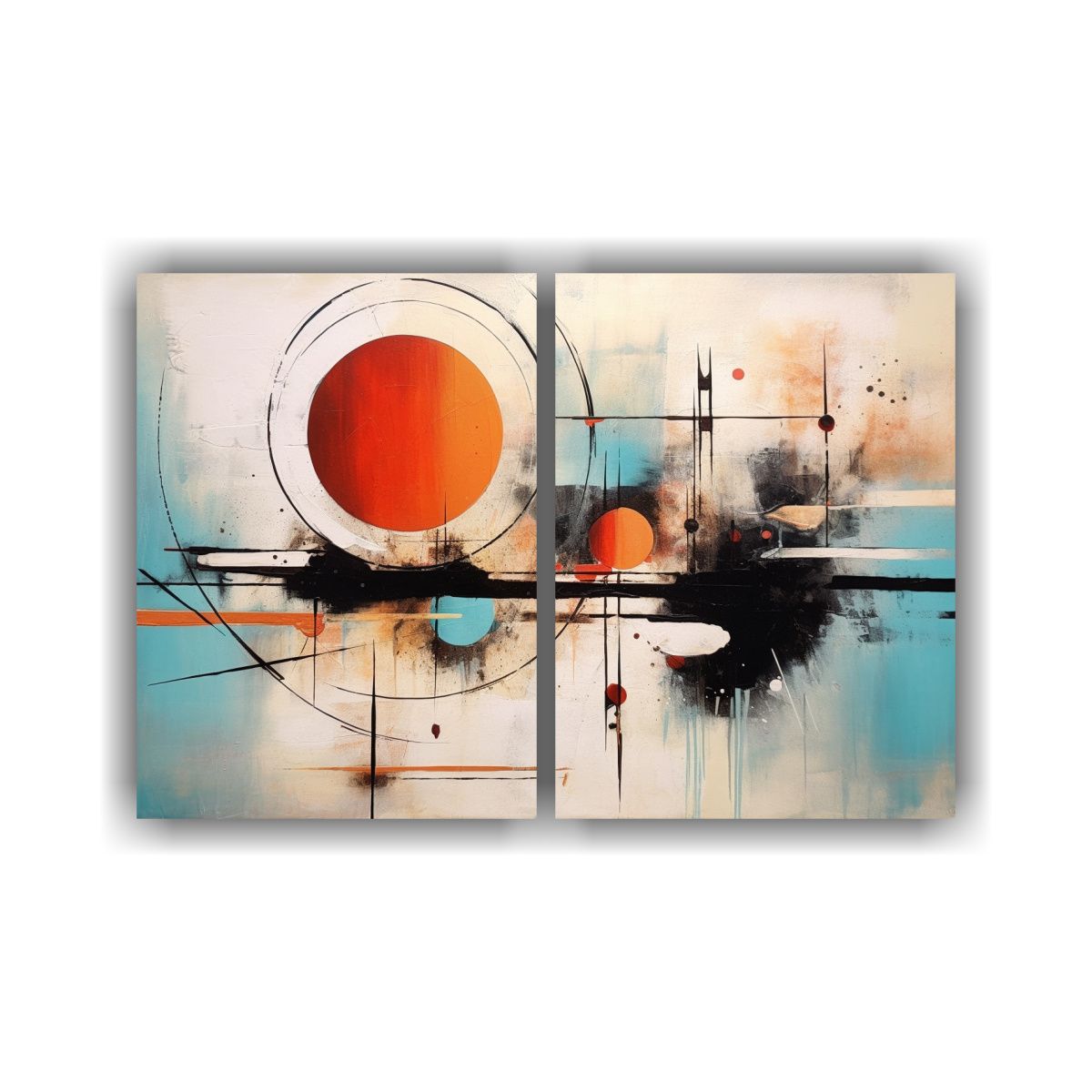 GENERICO - Pintura Abstracta Moderna Inspirada En Zen Y Arte 100x65 Cm