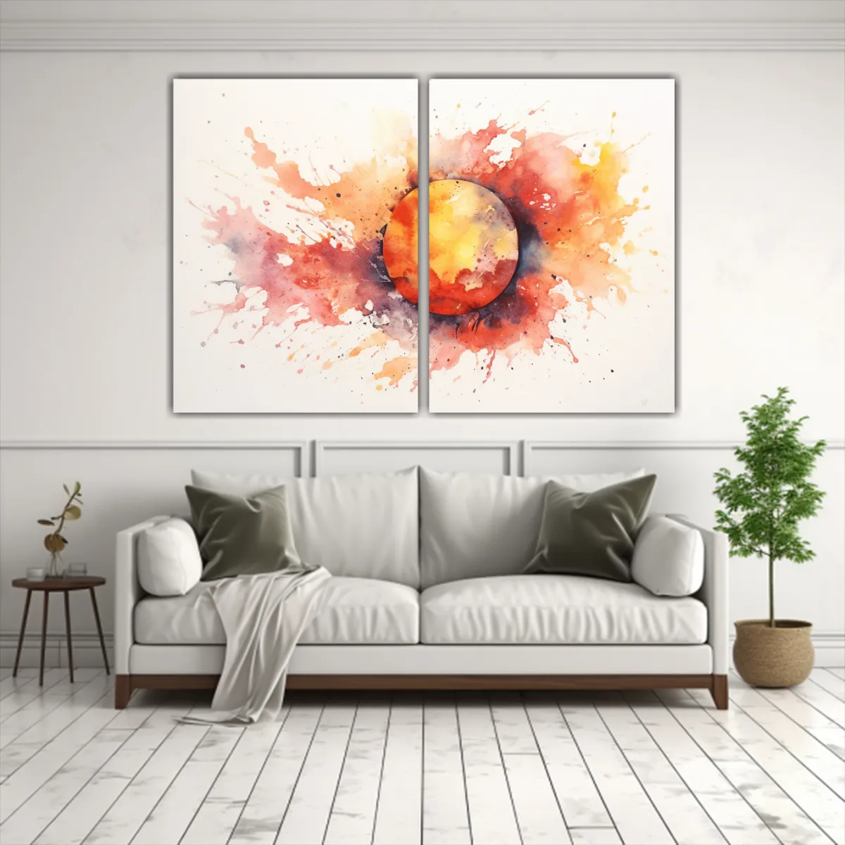 GENERICO - Pinturas Tela Con Imagen Sistema Solar Y Bola 100x75 Cm