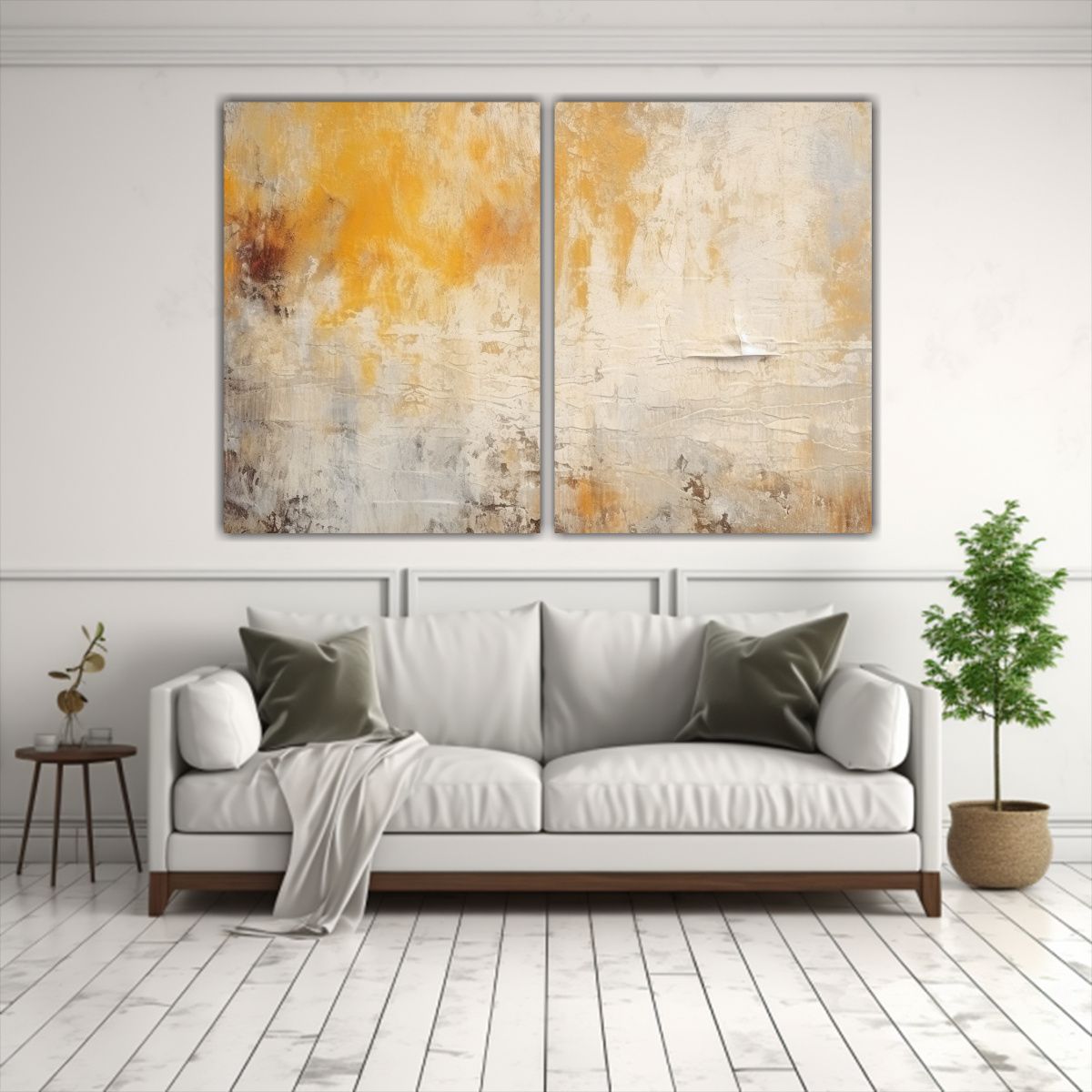 GENERICO - Pinturas Decorativas Abstractas De Fondo Amarillo 100x75 Cm