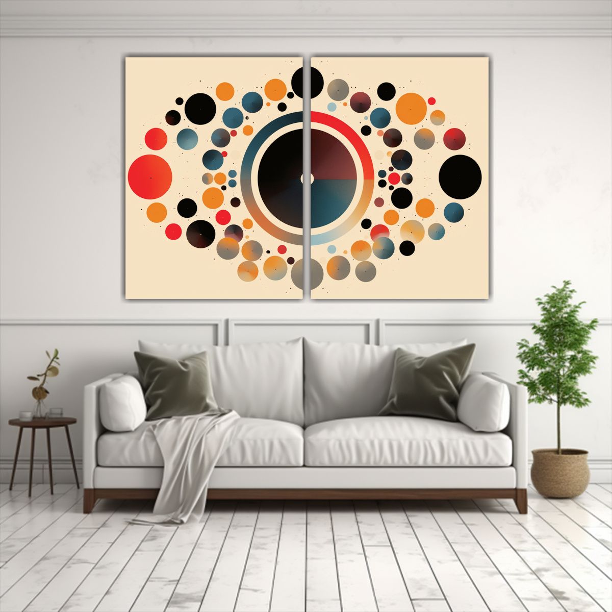 GENERICO - Cuadros Decorativos Con Círculos En El Tiempo Y 100x75 Cm