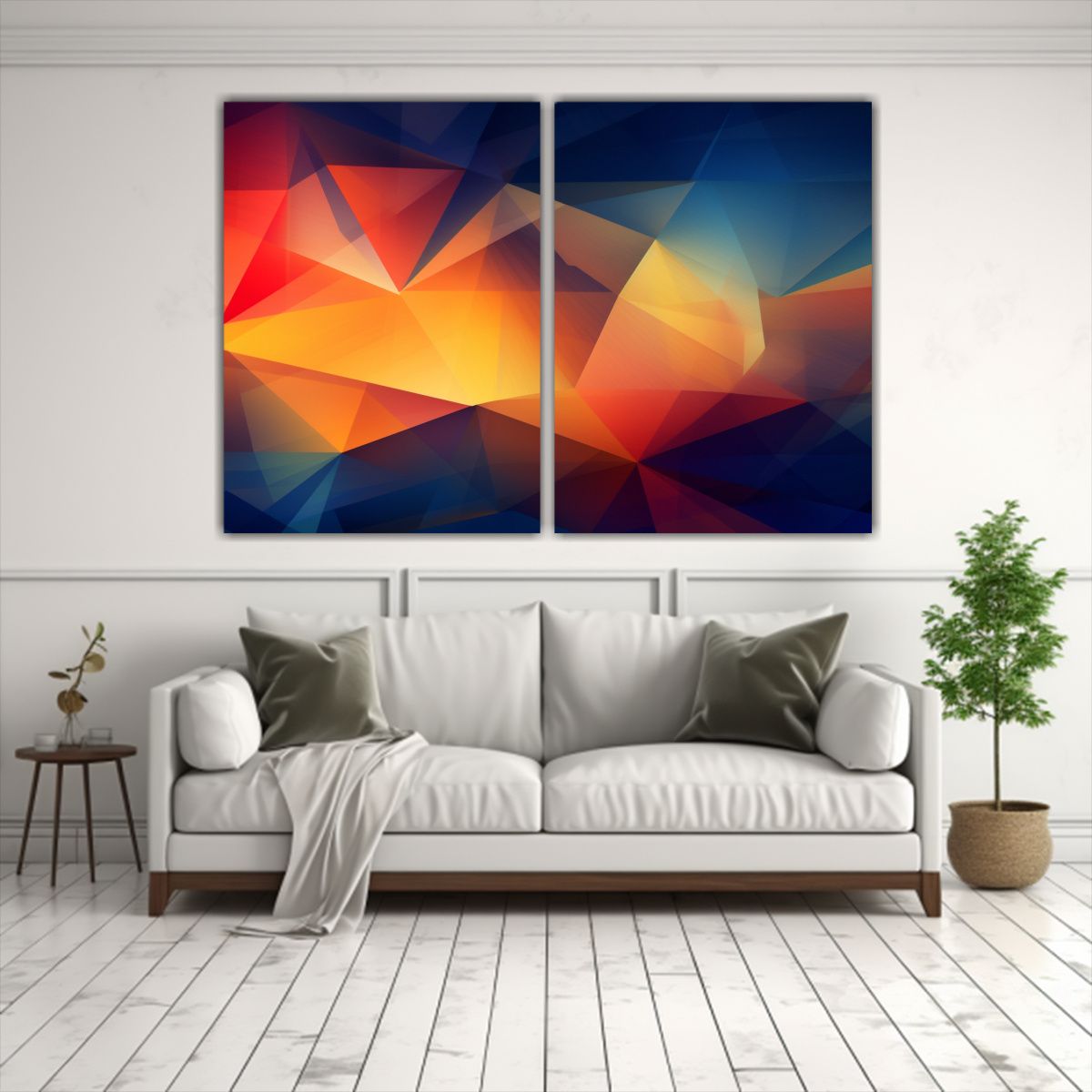 GENERICO - Pinturas Decorativas Abstractas Geométricas Y 100x75 Cm