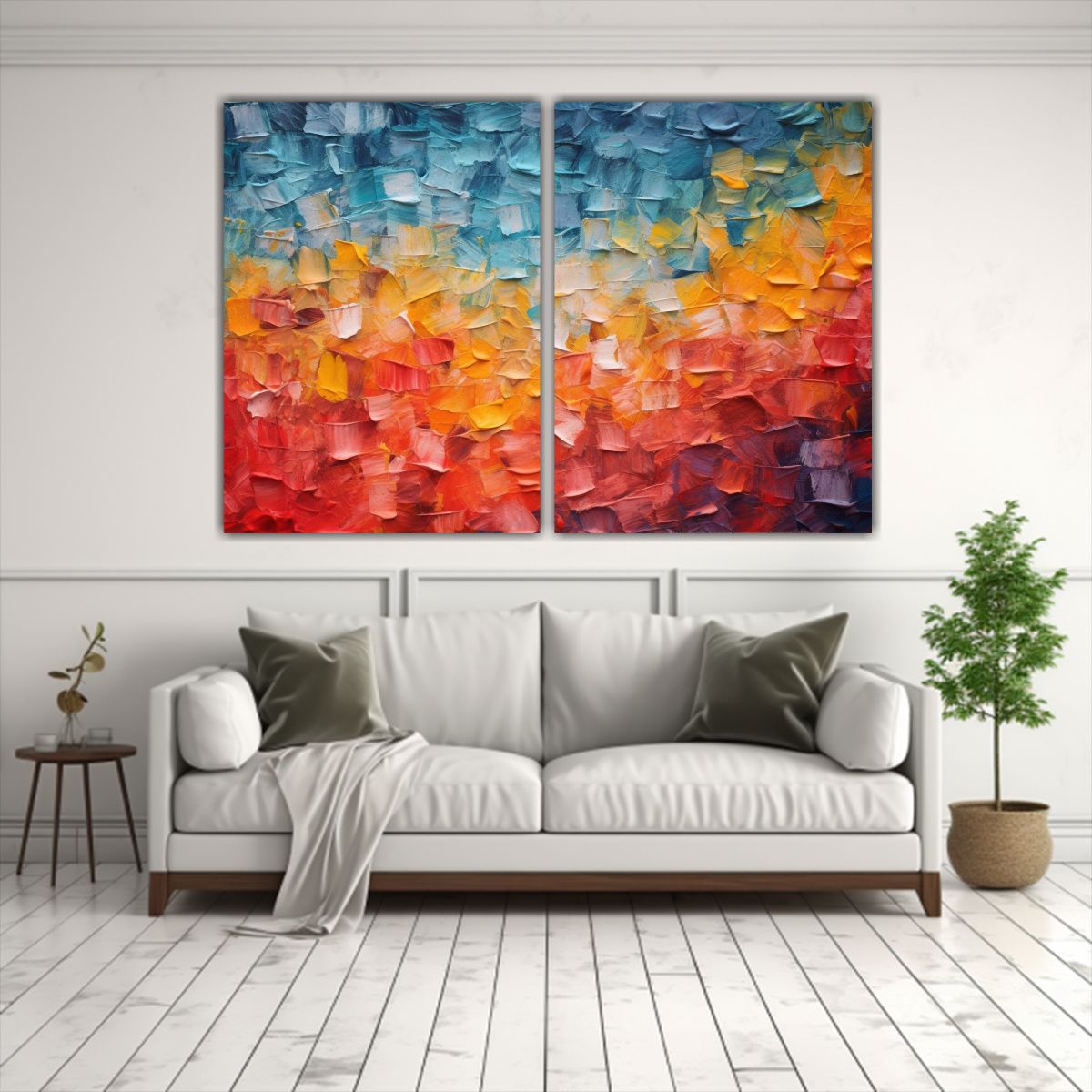 GENERICO - Cuadros En Bastidor Decorativos Con Texturas Y 100x75 Cm