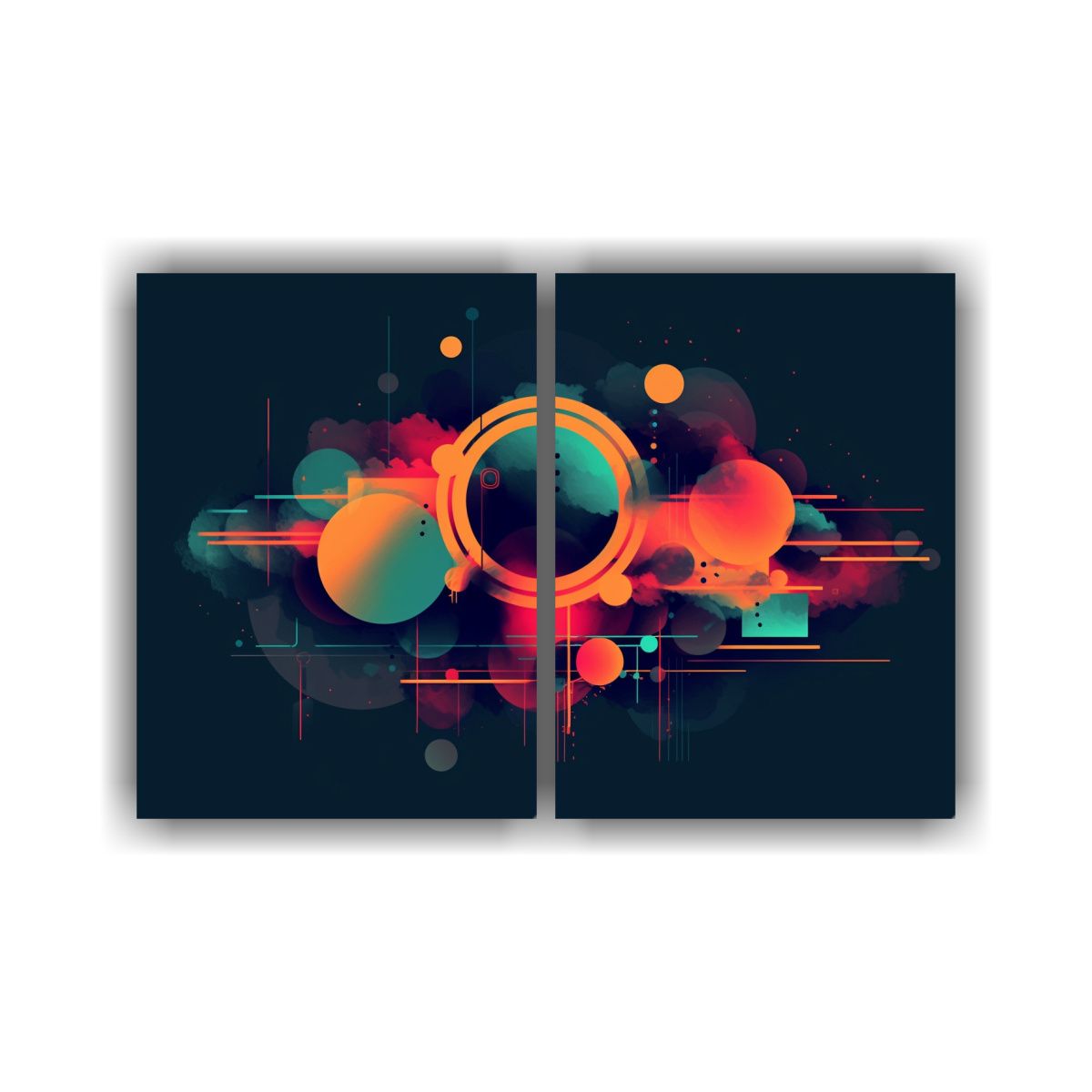 GENERICO - Pinturas Abstractas De Música Electrónica En 100x75 Cm