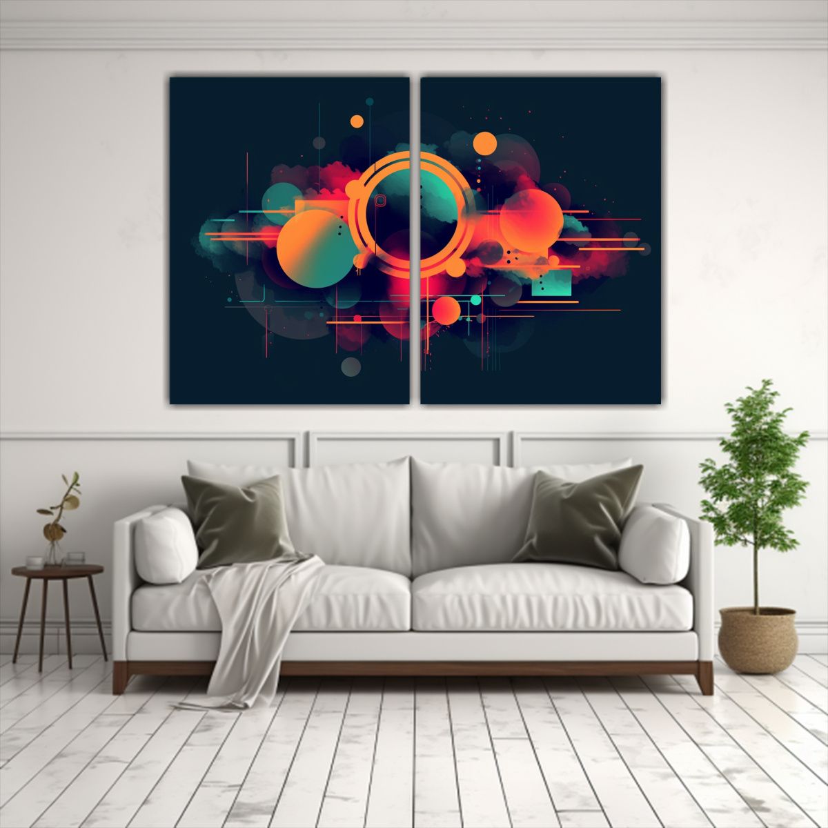 GENERICO - Pinturas Abstractas De Música Electrónica En 100x75 Cm