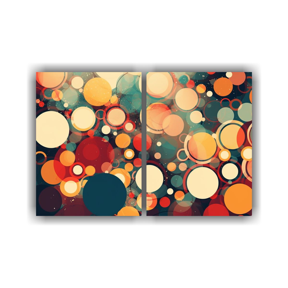 GENERICO - Díptico Decorativo Para Oficina Con Fondo 100x75 Cm