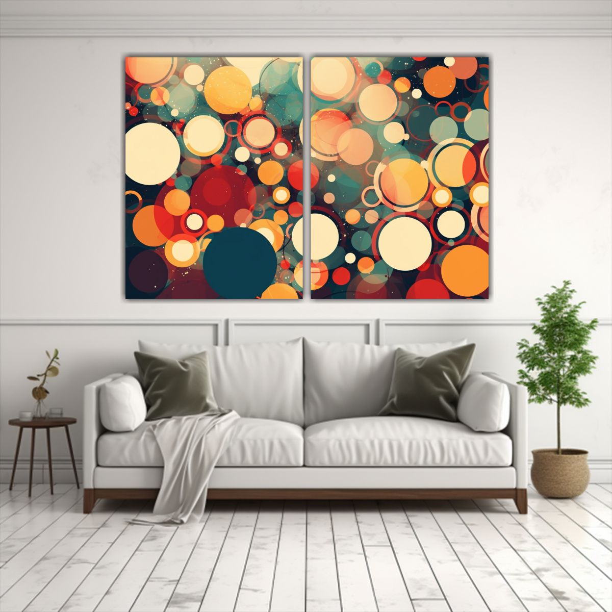 GENERICO - Díptico Decorativo Para Oficina Con Fondo 100x75 Cm