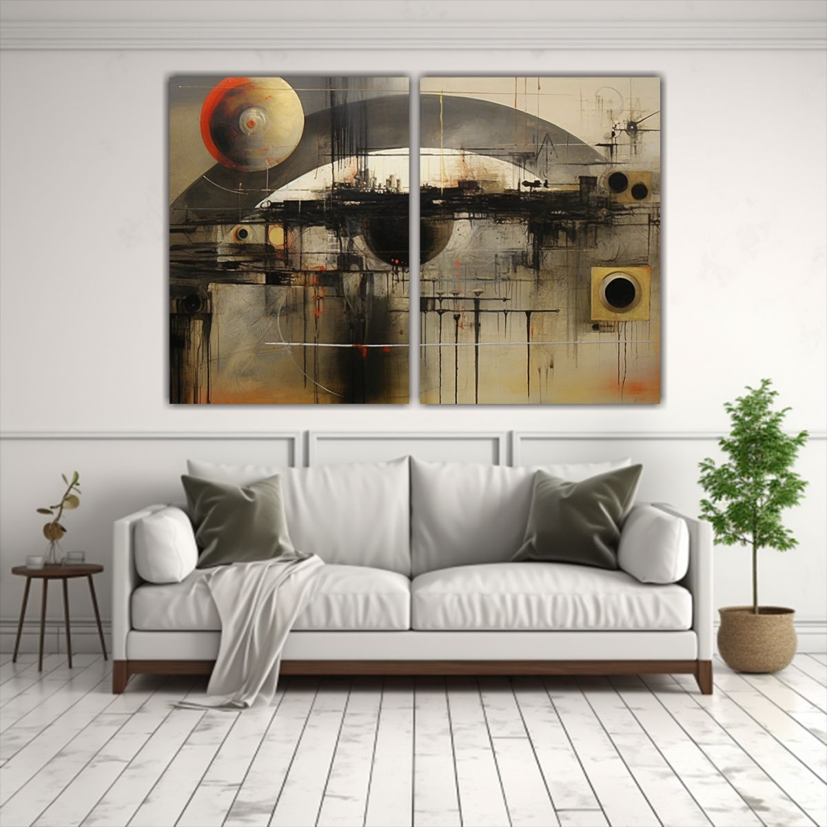 GENERICO - Pintura Abstracta Basada En 1984 De George Orwell 100x75 Cm
