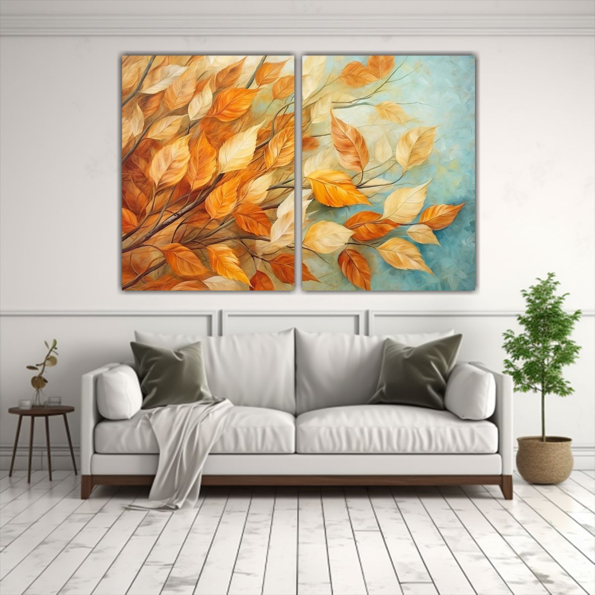 GENERICO - Pintura De Hojas En Pared Colores Alegres Por 100x65 Cm