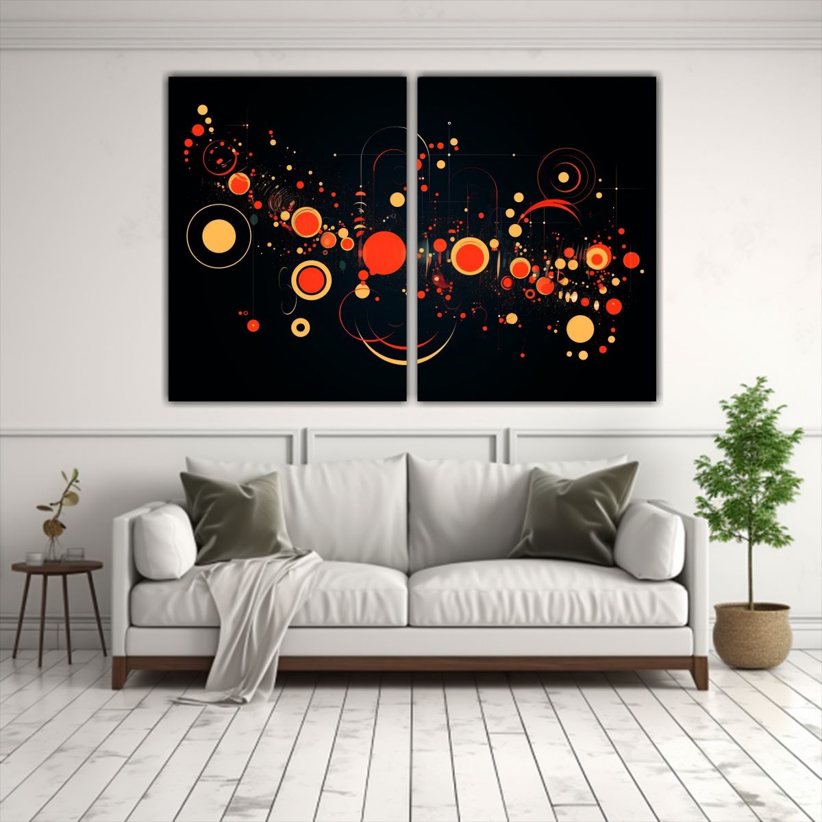 GENERICO - Cuadro Decorativo Lienzo Expresivo Sobre Fondo 100x75 Cm