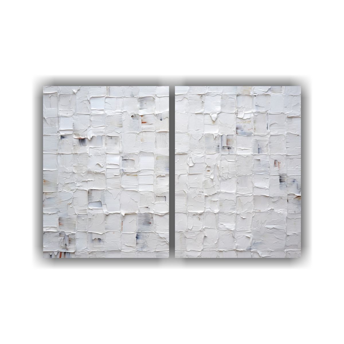 GENERICO - Lienzos Tela Decoración Blanco Blanco Arte 100x65 Cm