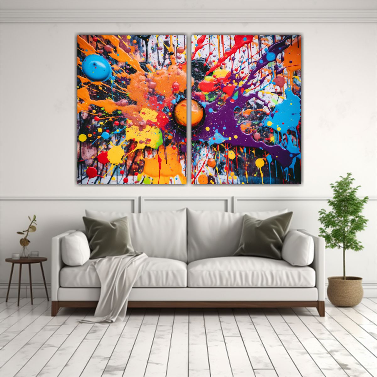 GENERICO - Cuadros Decorativos De Bonitas Artes En Un Fondo 100x75 Cm