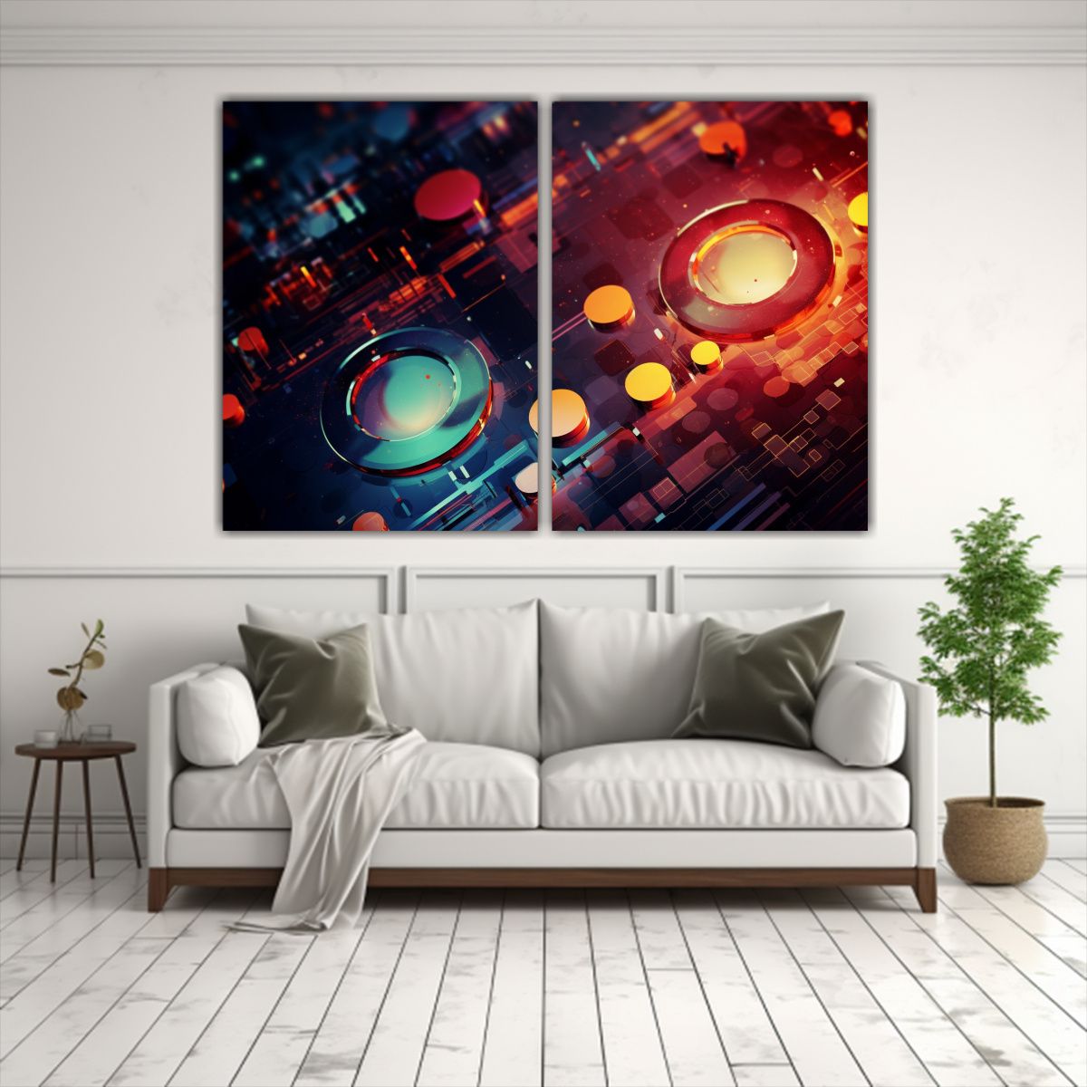 GENERICO - Pinturas Decorativas De Fondo Tecnológico 100x75 Cm