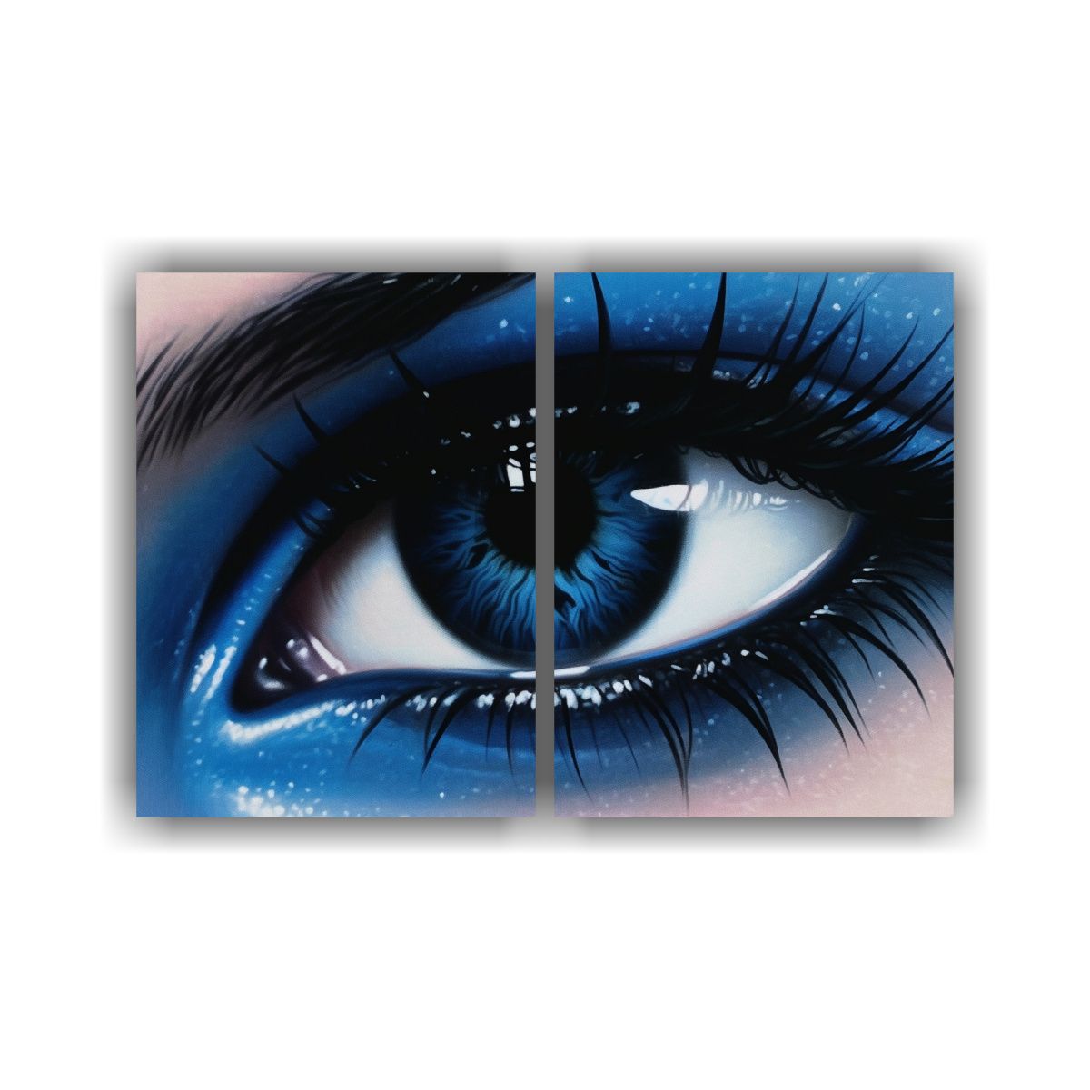 GENERICO - Cuadro Tela Canvas Esquema Arte Aerógrafo Ojos 100x75 Cm