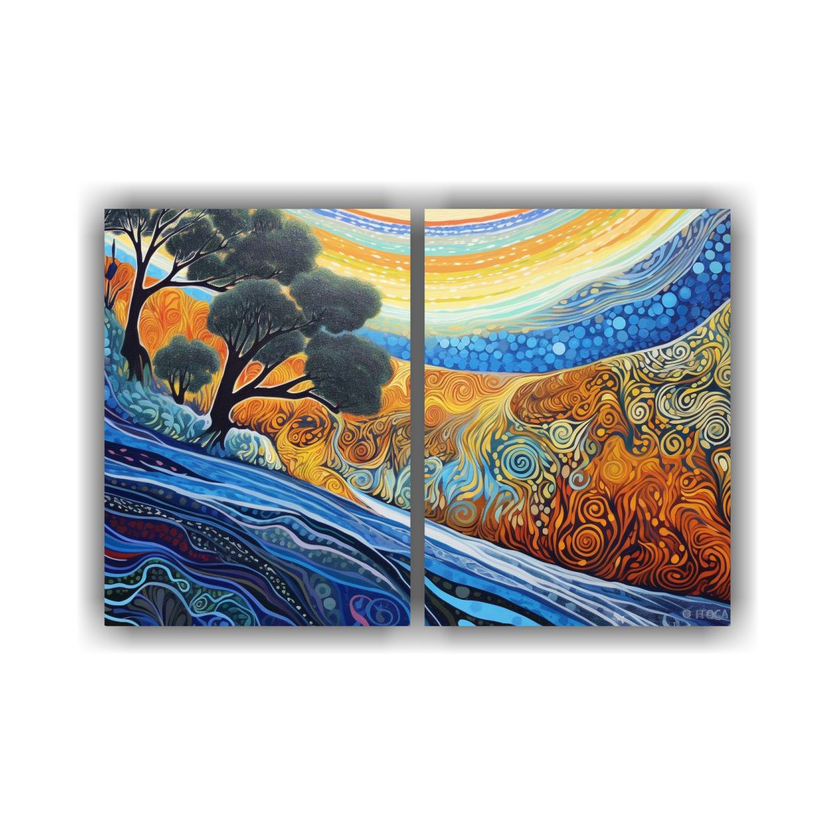 GENERICO - Escena Artística Australiana 2 Conceptuales 100x75 Cm