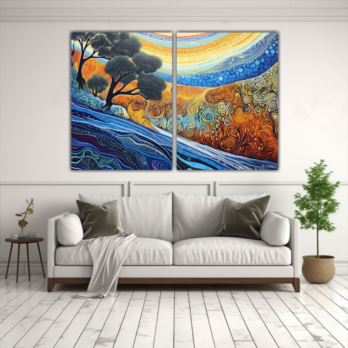 GENERICO - Escena Artística Australiana 2 Conceptuales 100x75 Cm