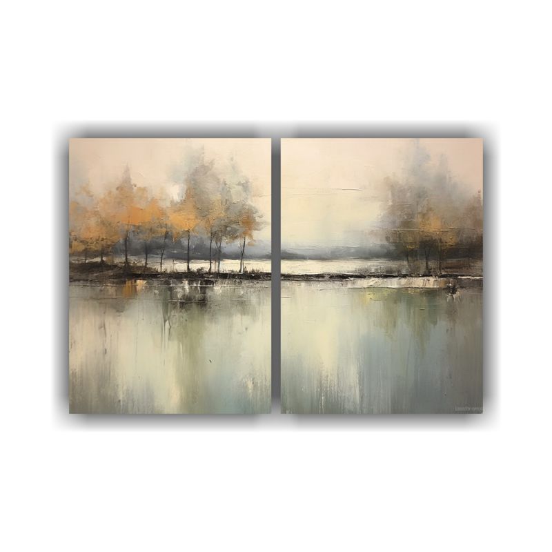 GENERICO - Pintura Floral Abstracta En Lienzo Paisaje Suave 100x75 Cm