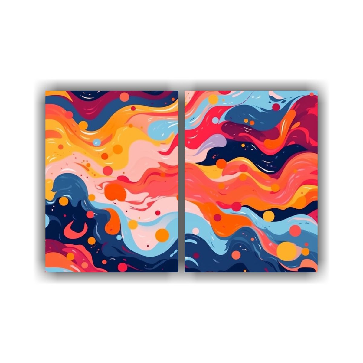 GENERICO - Cuadros Cuadro Regalo Cuadrados Arte Abstracto 100x75 Cm