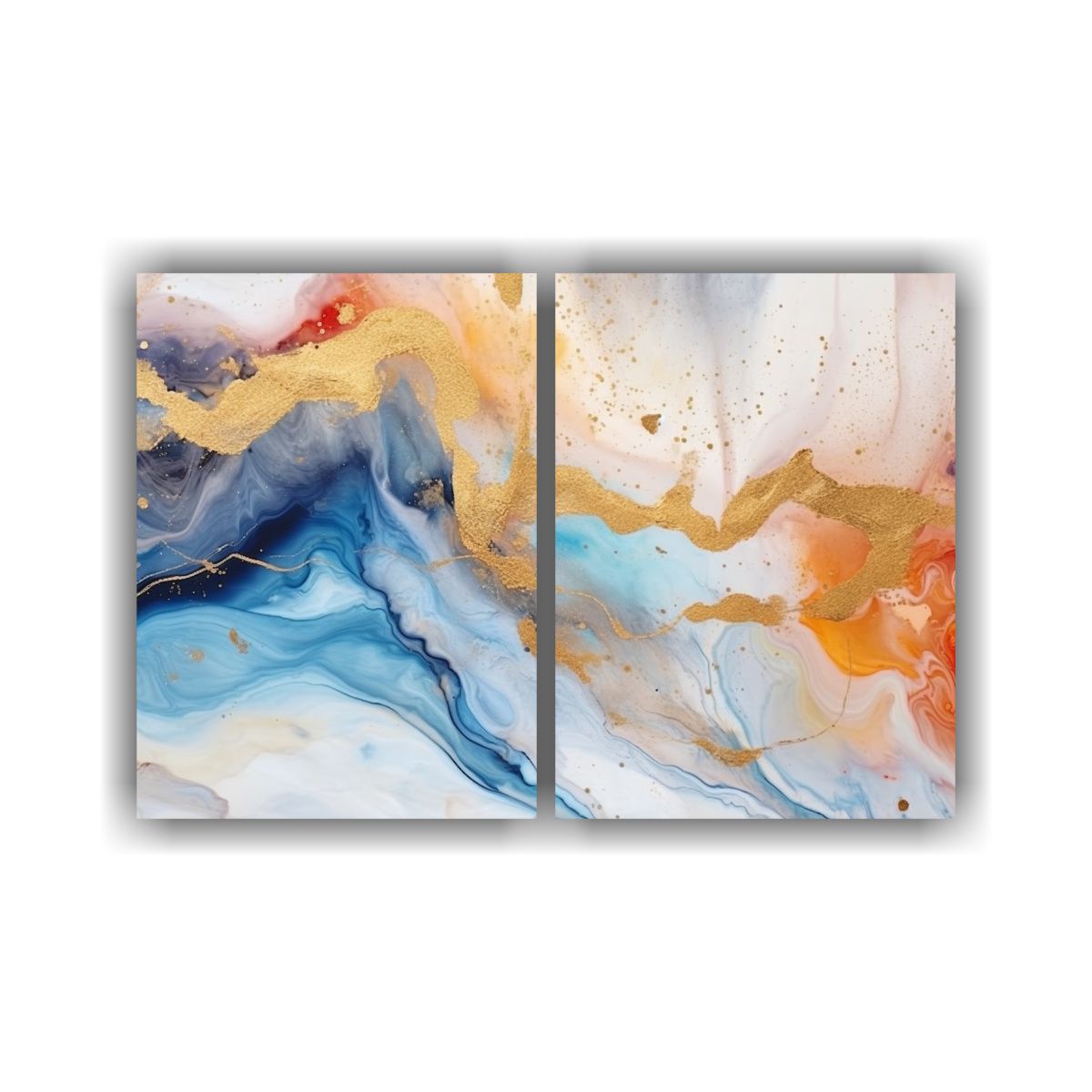 GENERICO - Pinturas Abstractas De Fondo De Tinta De Alcohol 100x75 Cm