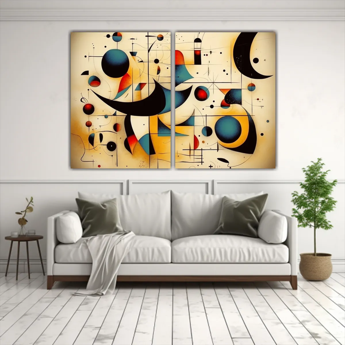 GENERICO - Cuadros Abstractos Estilo Galería Para Decorar 100x65 Cm