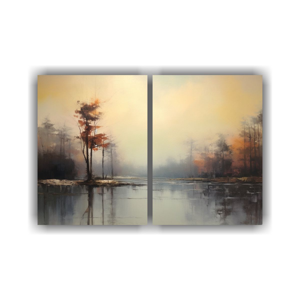 GENERICO - Paisaje Abstracto Vintage Mágico Con Horizonte 100x65 Cm