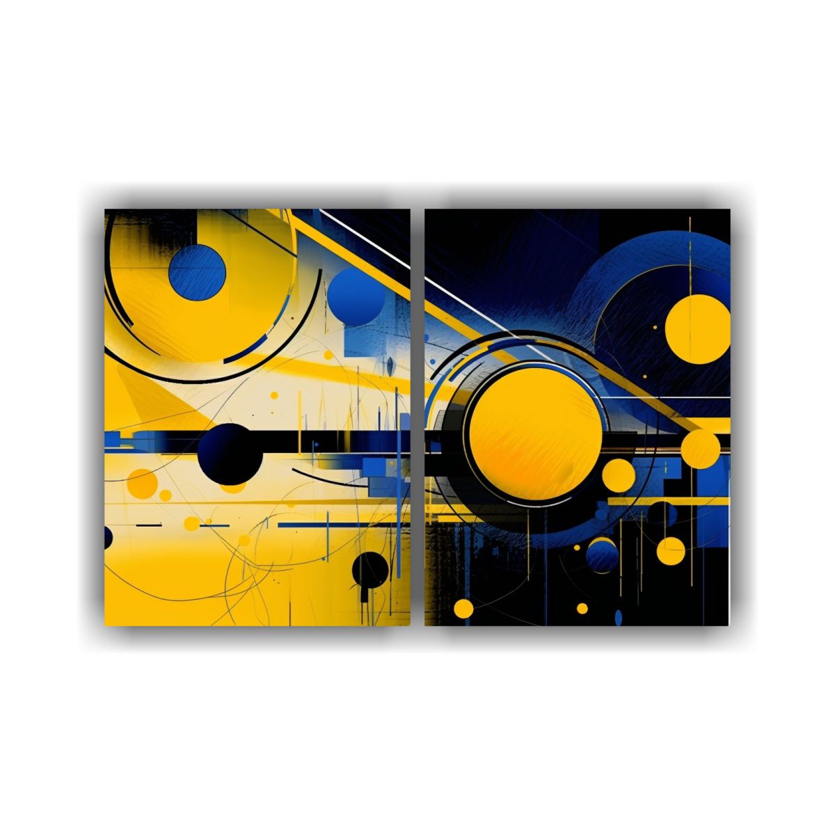 GENERICO - Exposición Moderna De Dos Canvas Para Arte 100x65 Cm