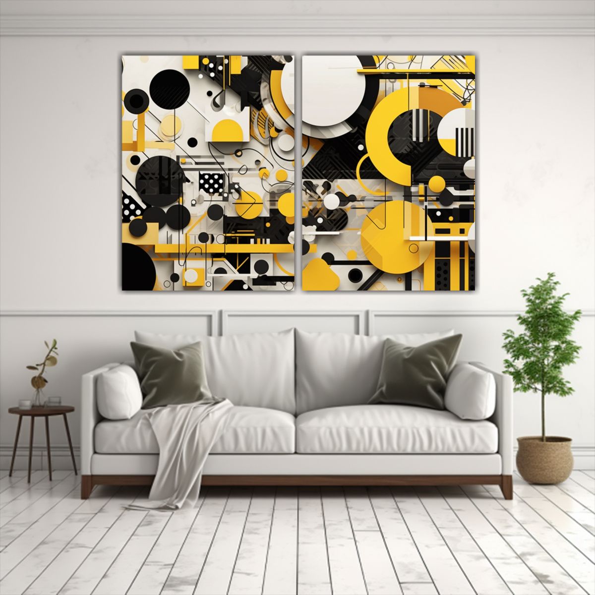 GENERICO - Cuadro Horizontal Geométrico Impresionante Para 100x65 Cm