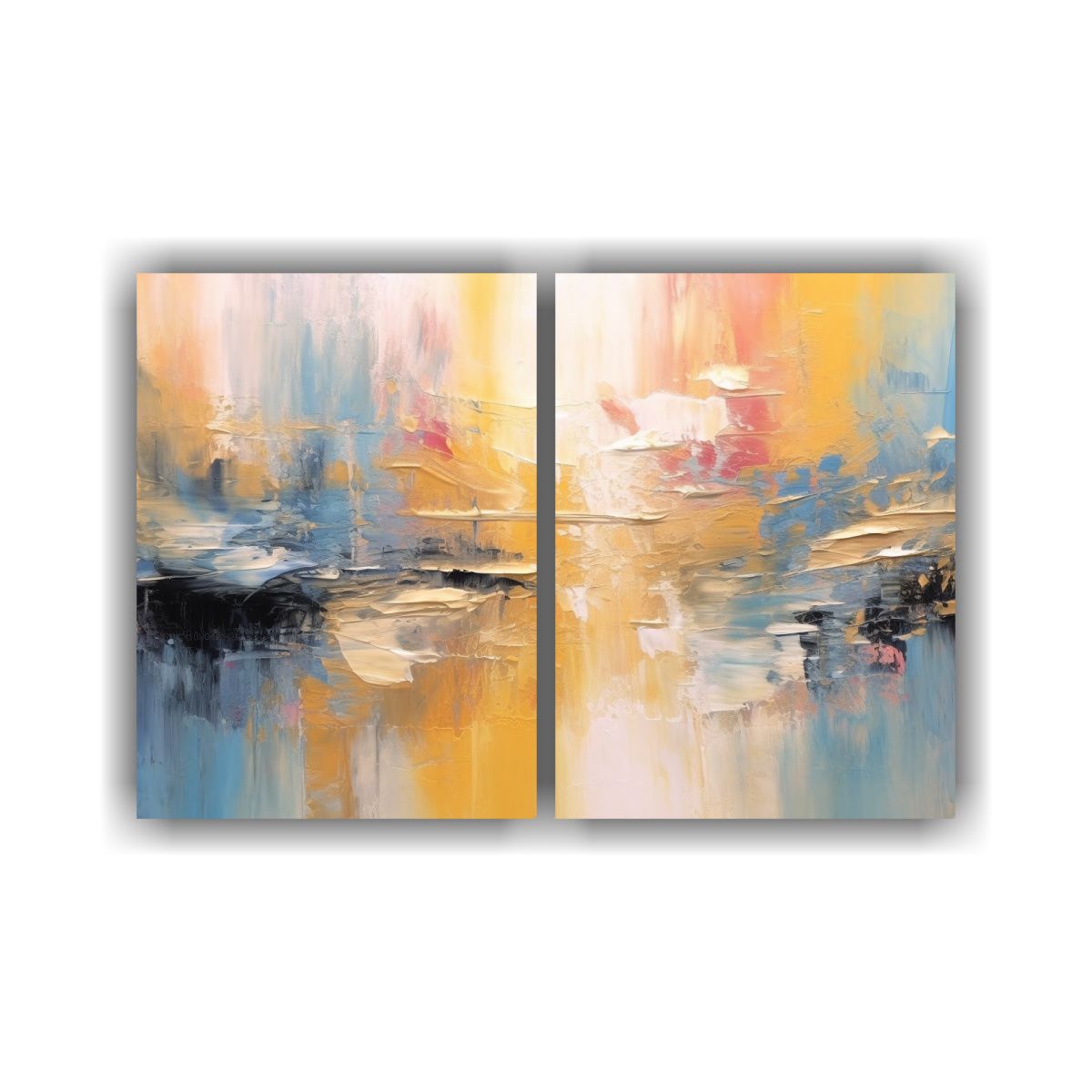 GENERICO - Cuadro Abstracto Intenso Pintura Colorida Con 100x75 Cm