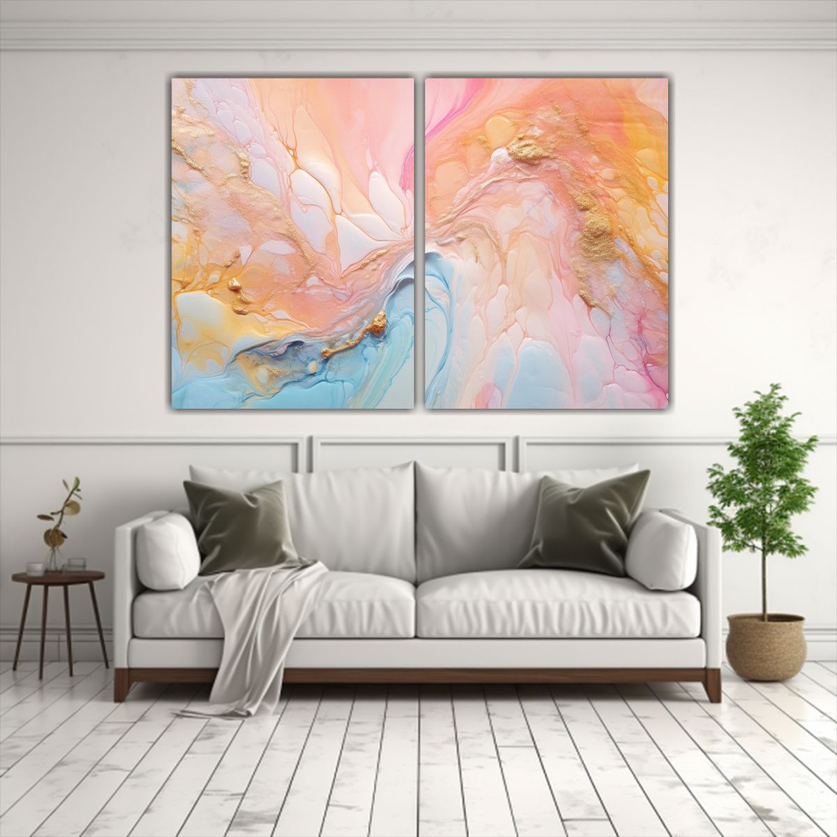 GENERICO - Lienzos De Tela Abstracta De Acuarela Marbling 100x65 Cm