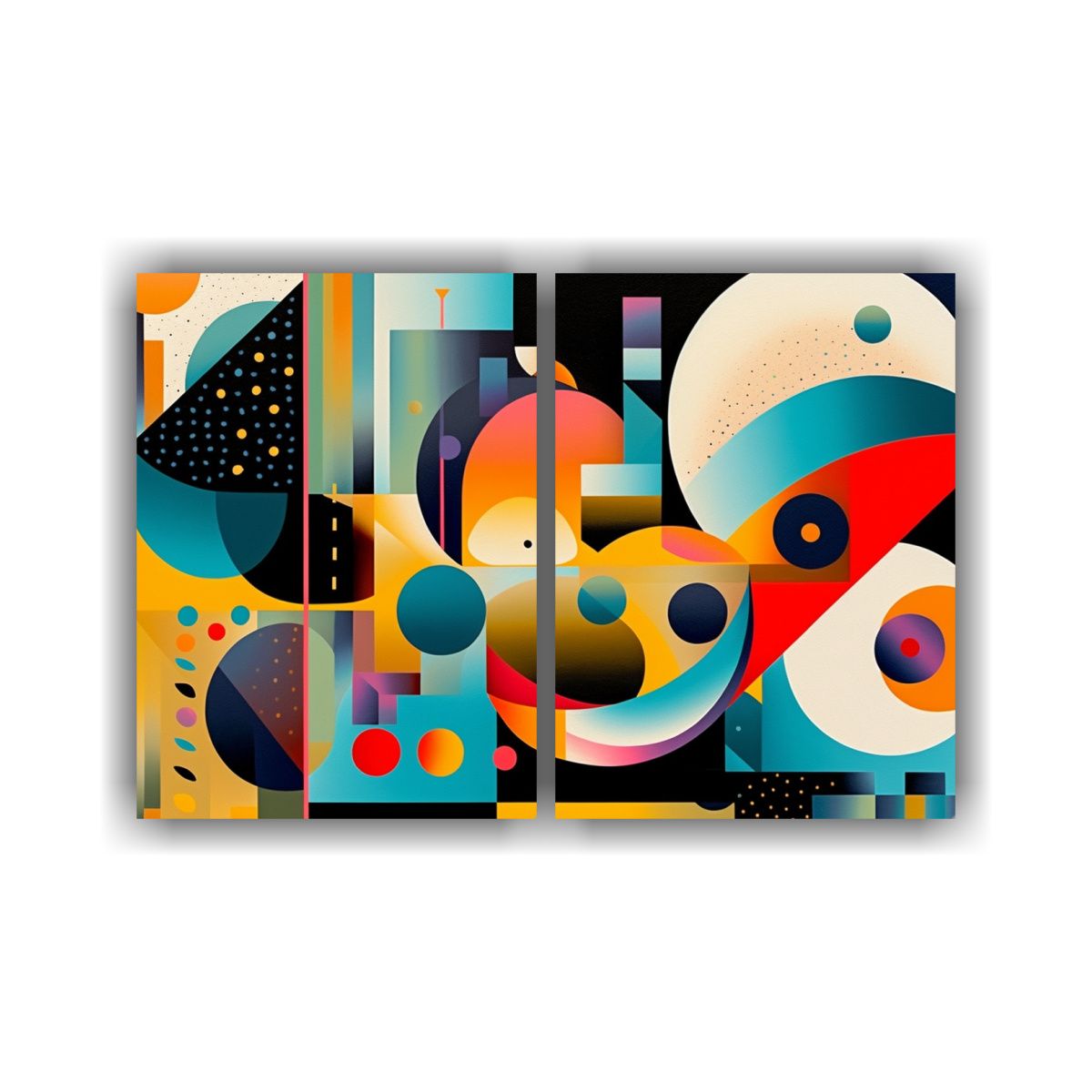 GENERICO - Pinturas De Arte Abstracto En Lienzo Con 100x65 Cm