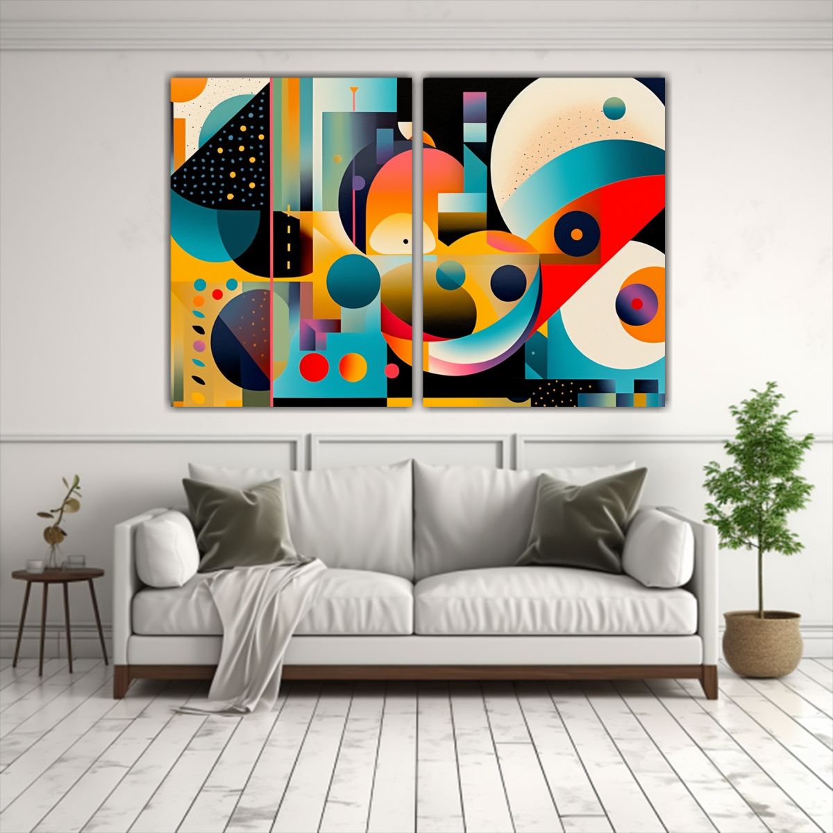 GENERICO - Pinturas De Arte Abstracto En Lienzo Con 100x65 Cm