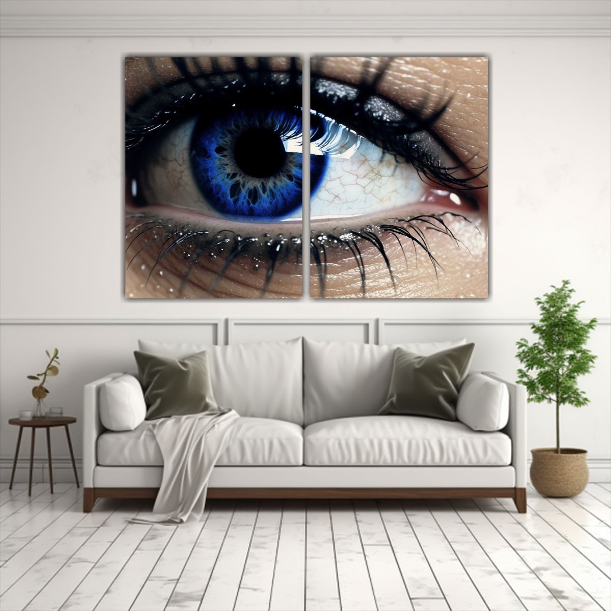 GENERICO - Díptico Azul En Mis Ojos Movimiento Económico 100x75 Cm