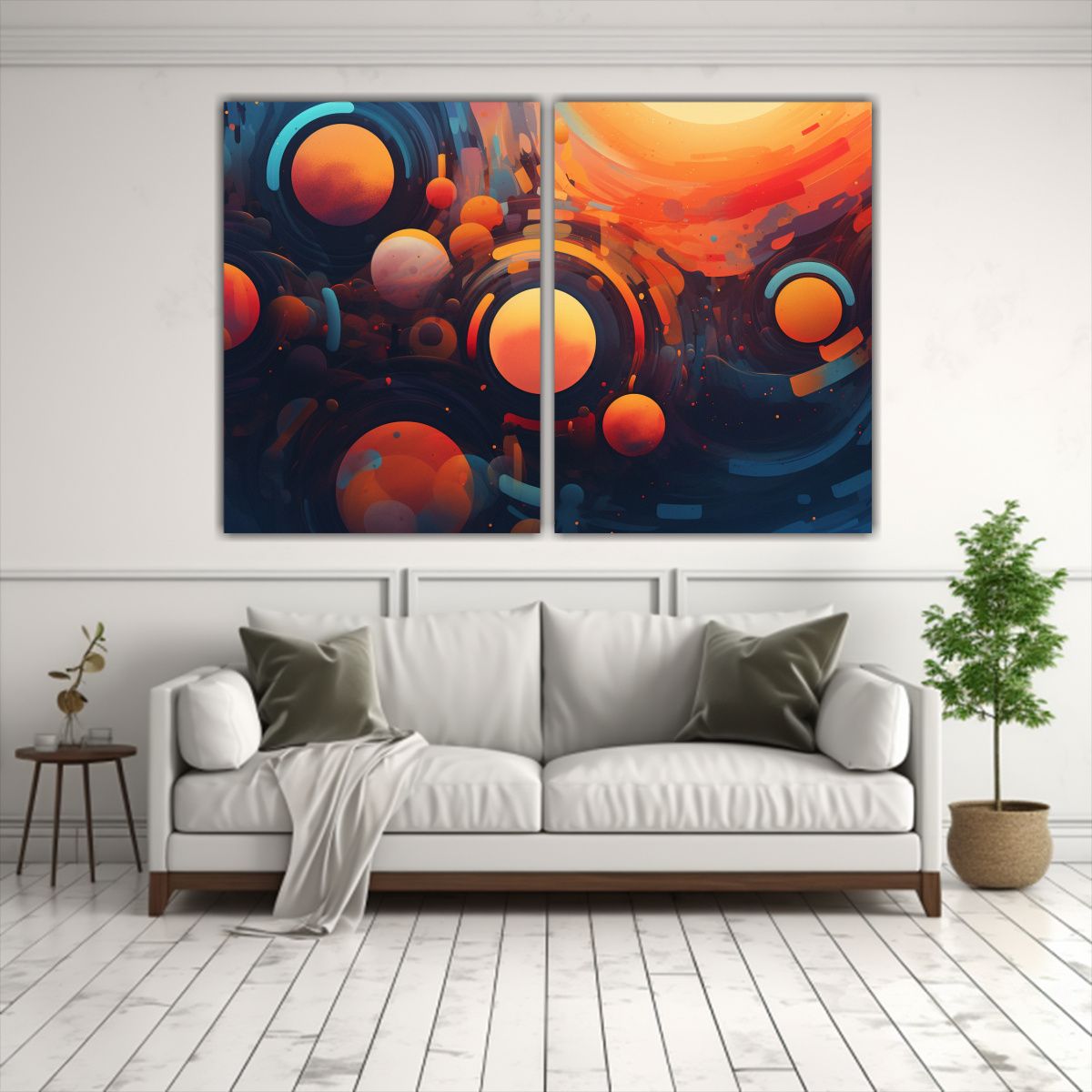 GENERICO - Pinturas Decorativas De Formas Modernas En 100x75 Cm