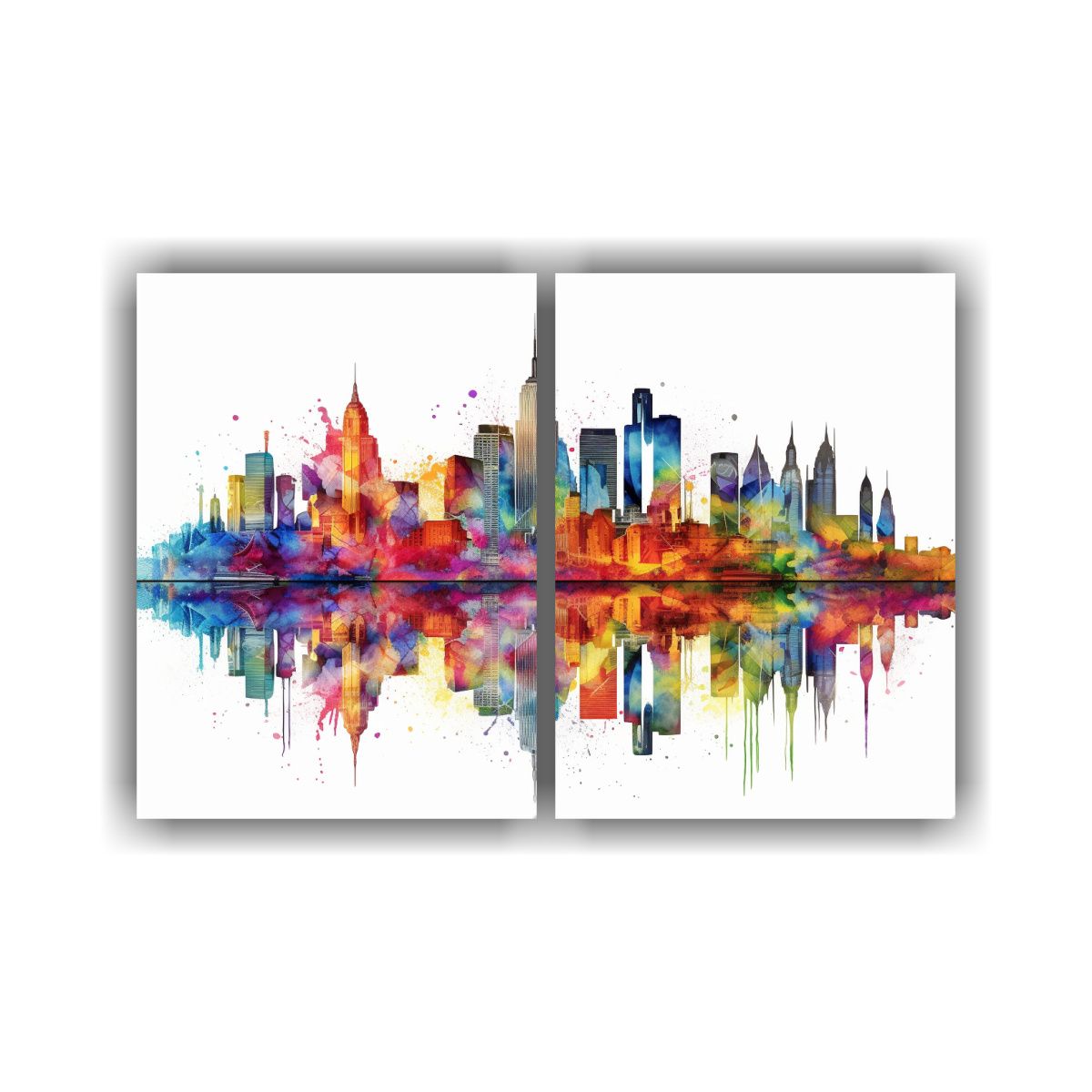 GENERICO - Lienzos Vanguardia Unico NYC Paisaje Urbano En 100x75 Cm