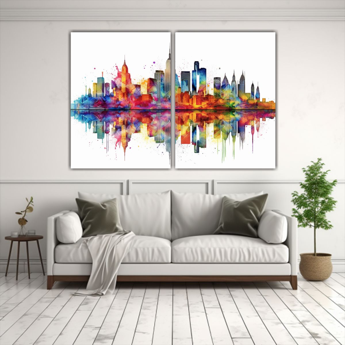 GENERICO - Lienzos Vanguardia Unico NYC Paisaje Urbano En 100x75 Cm