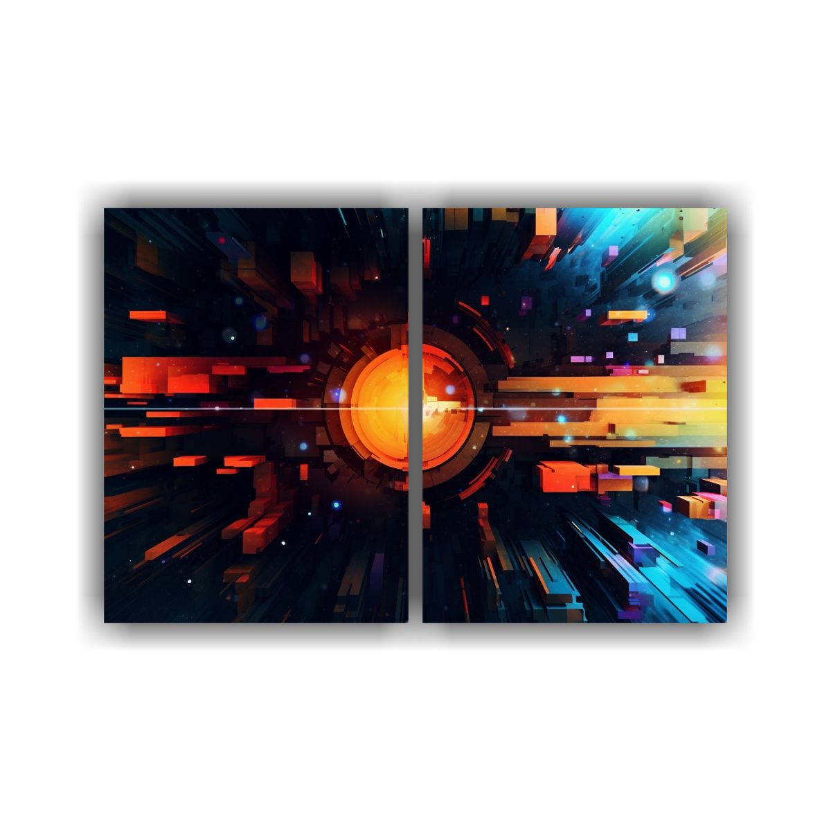 GENERICO - Pinturas De Arte De Pared Abstracto Colorido Y 100x75 Cm