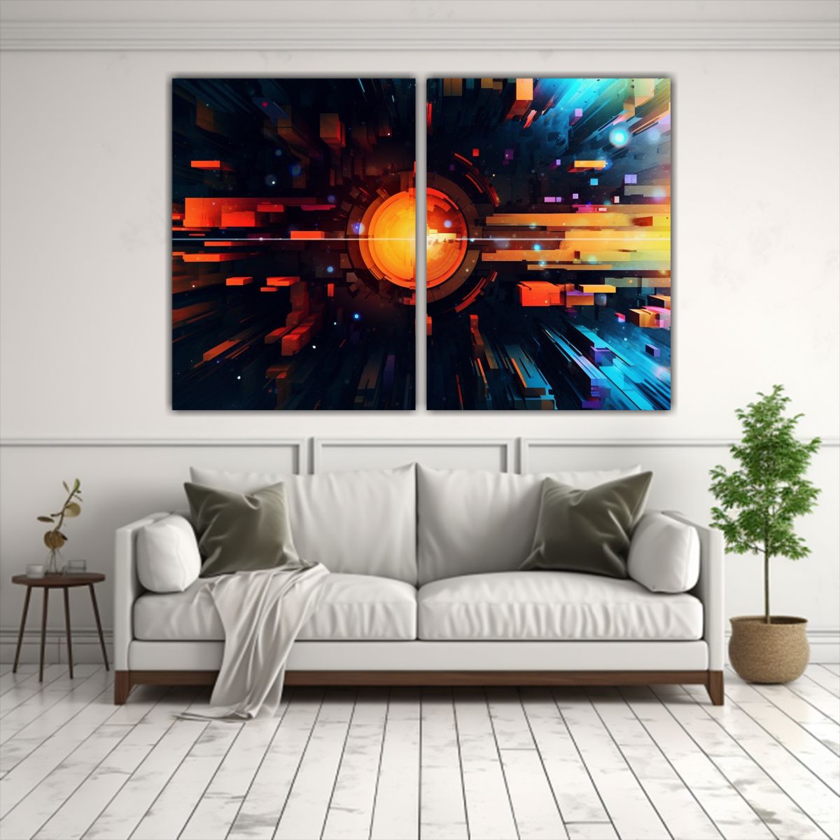 GENERICO - Pinturas De Arte De Pared Abstracto Colorido Y 100x75 Cm