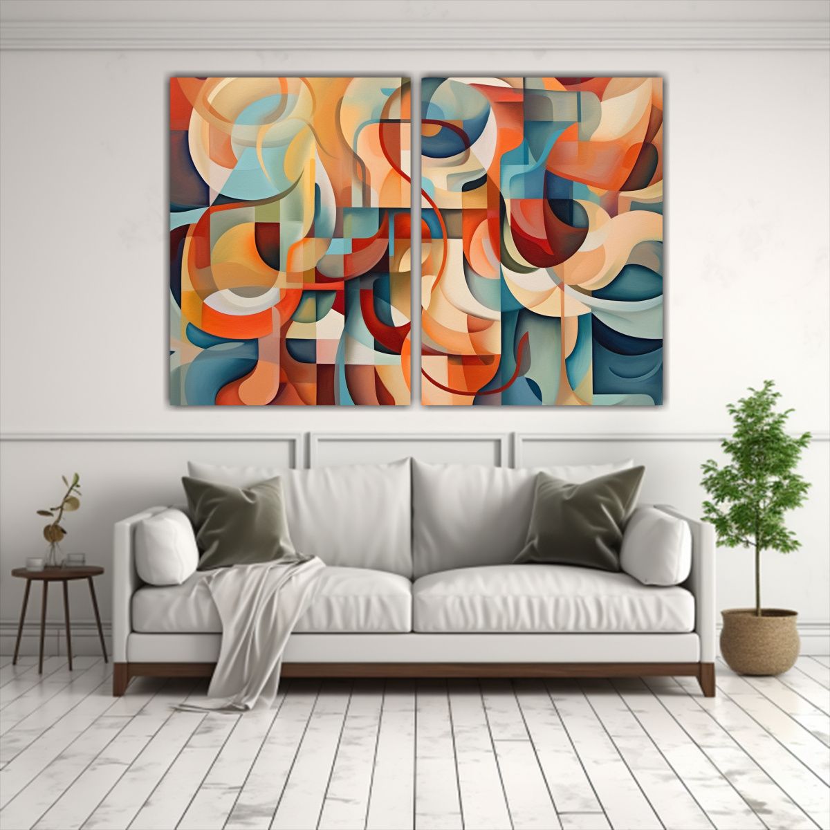 GENERICO - Cuadros Abstractos Con Relaciones Multicapa En 100x65 Cm