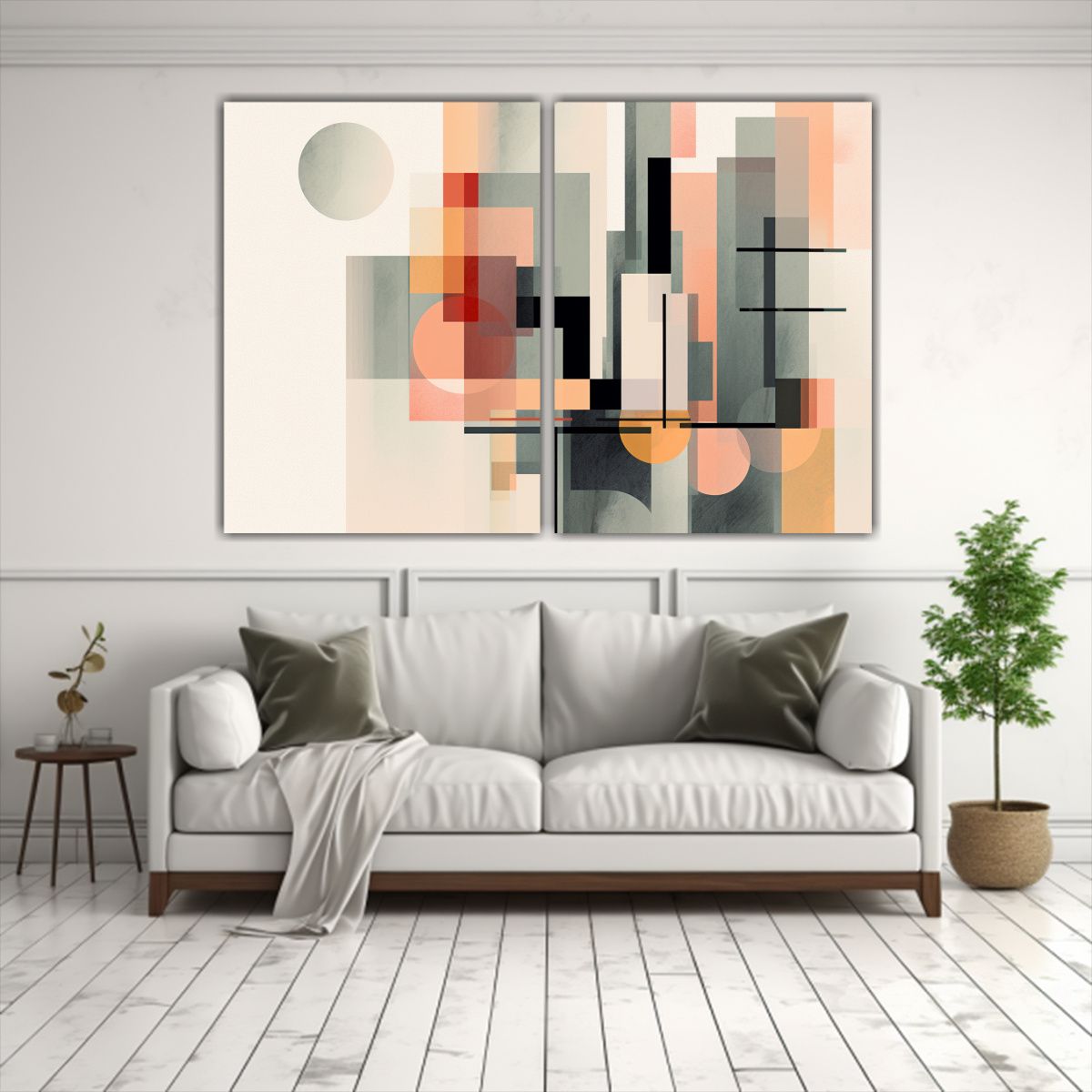 GENERICO - Conjunto De 2 Obras De Pared Abstractas Duraderas 100x65 Cm
