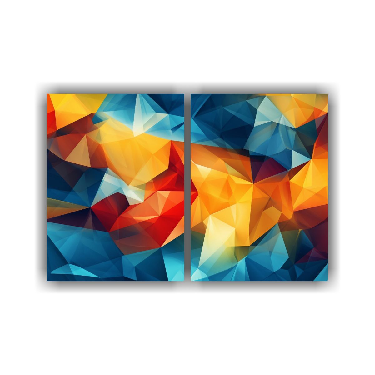 GENERICO - Cuadros Abstractos Regalo Geométrico Multicolor 100x75 Cm