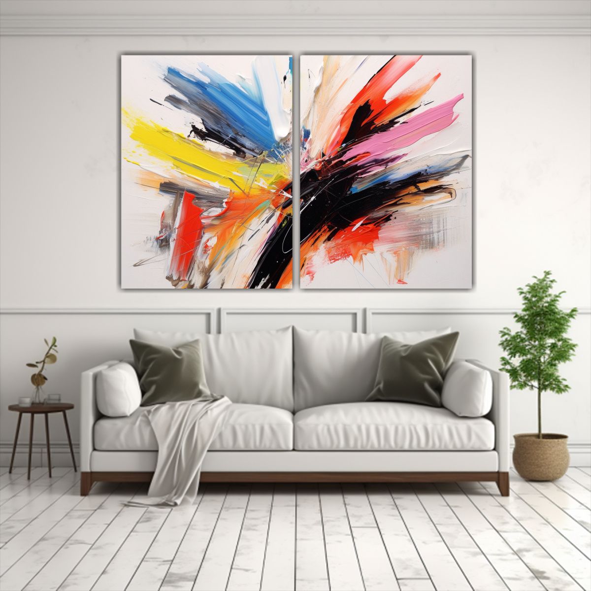 GENERICO - Pinturas Abstractas Originales En Lienzo 100x65 Cm