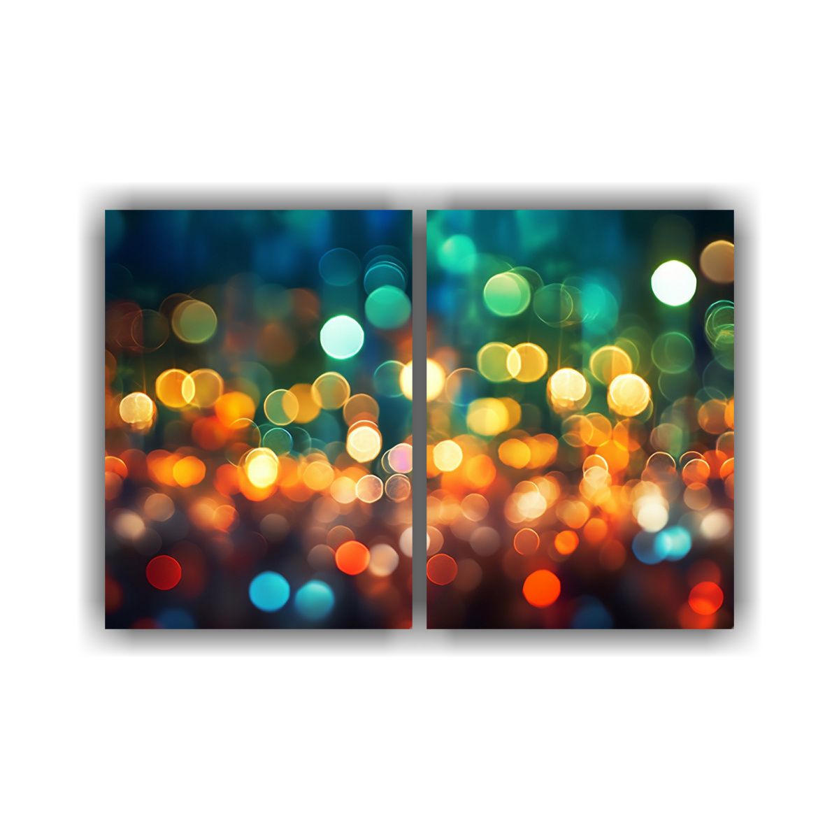 GENERICO - Cuadros Festivos Con Brillante Fondo Bokeh 100x65 Cm