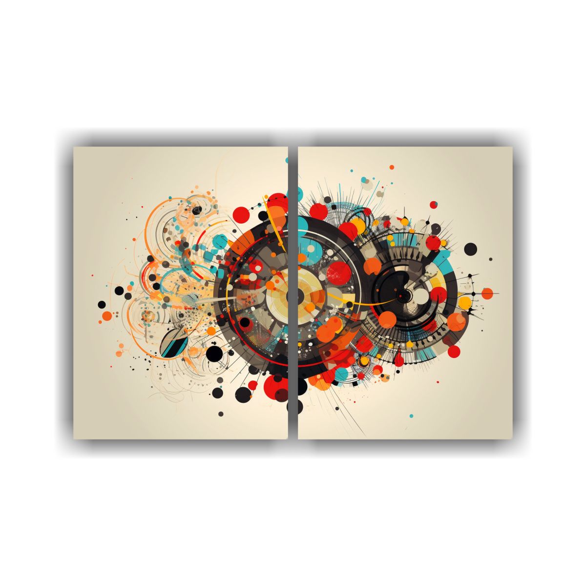 GENERICO - Cuadros Decorativos Arte Cinético Con Estrellas 100x75 Cm