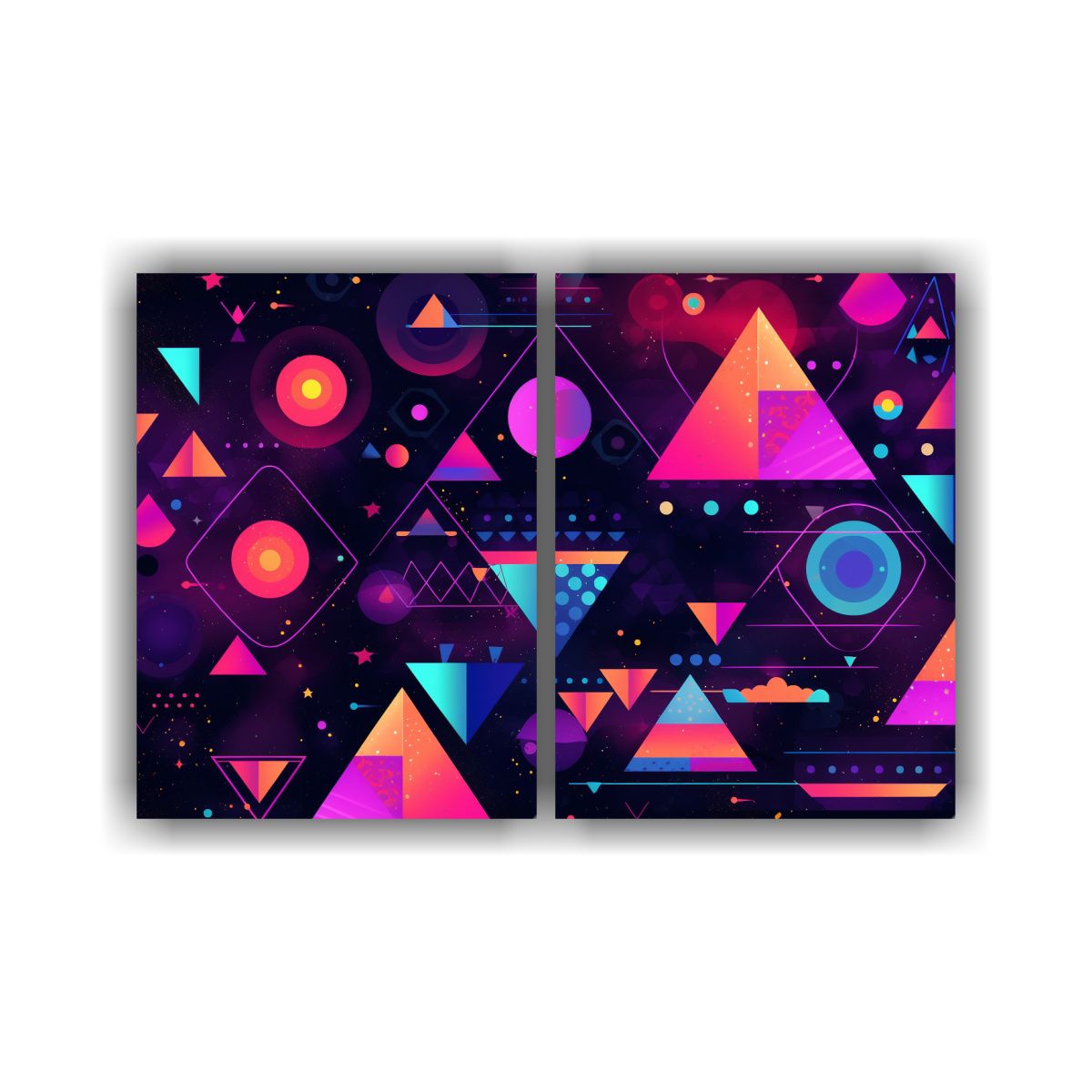 GENERICO - Abstracta Geométrica Cuadro En Lienzo Para 100x75 Cm