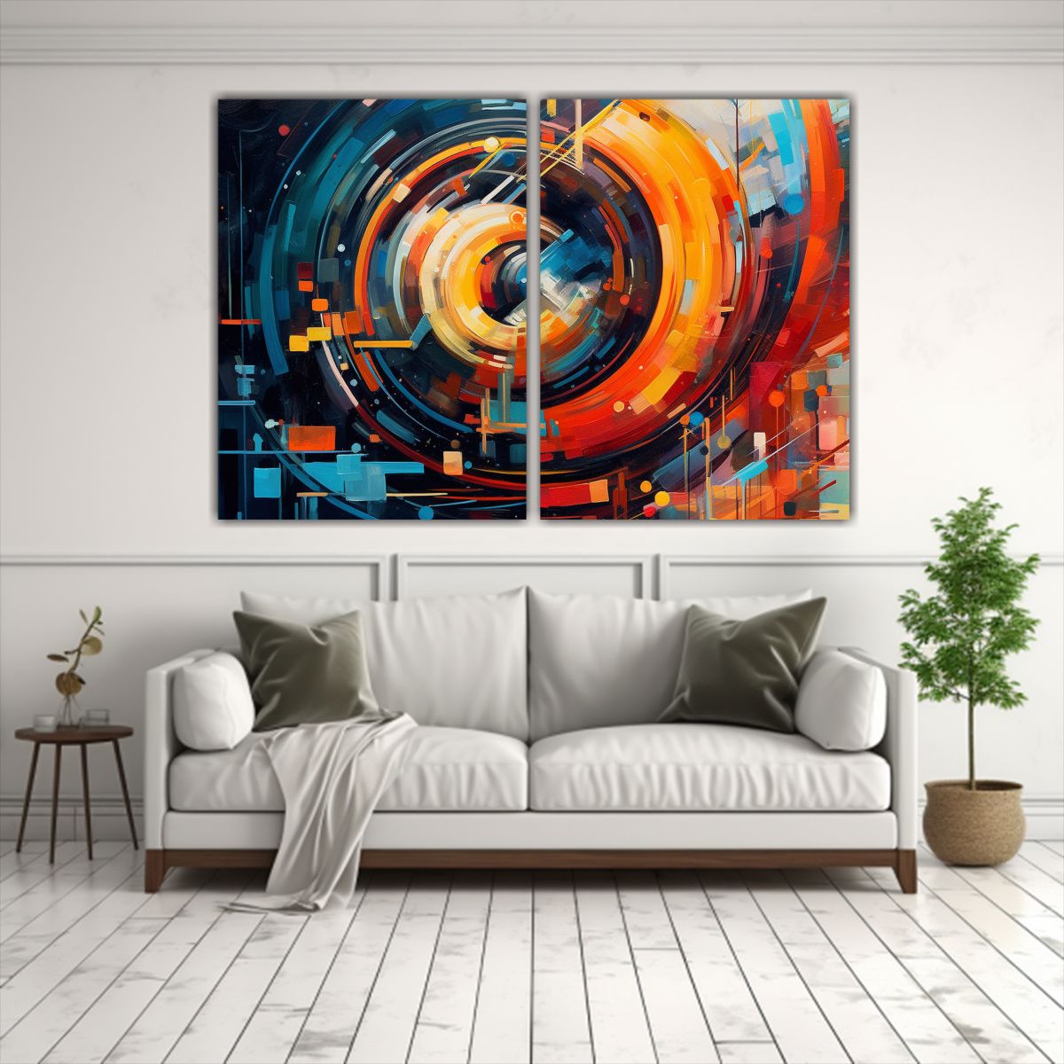 GENERICO - Cuadros Abstractos Profundidad Artificial En La 100x75 Cm