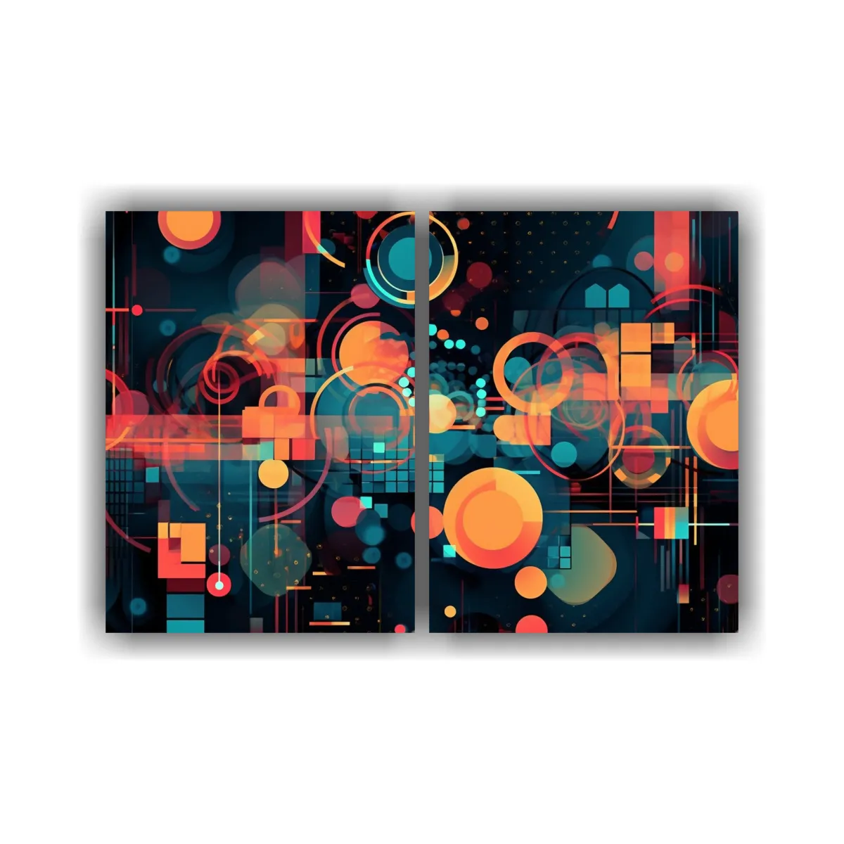 GENERICO - Cuadros Decorativos Abstractos De Tecnología 100x75 Cm