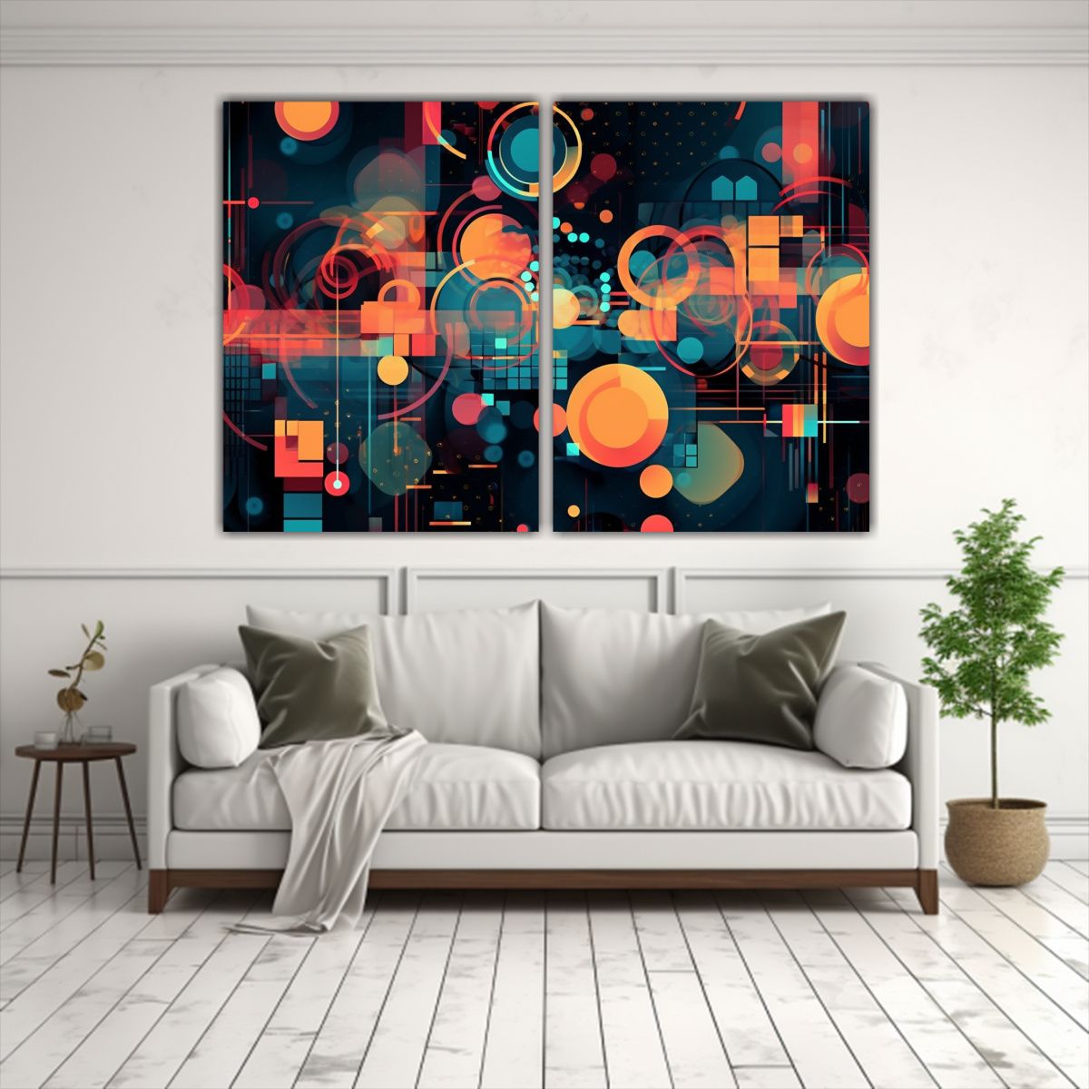 GENERICO - Cuadros Decorativos Abstractos De Tecnología 100x75 Cm