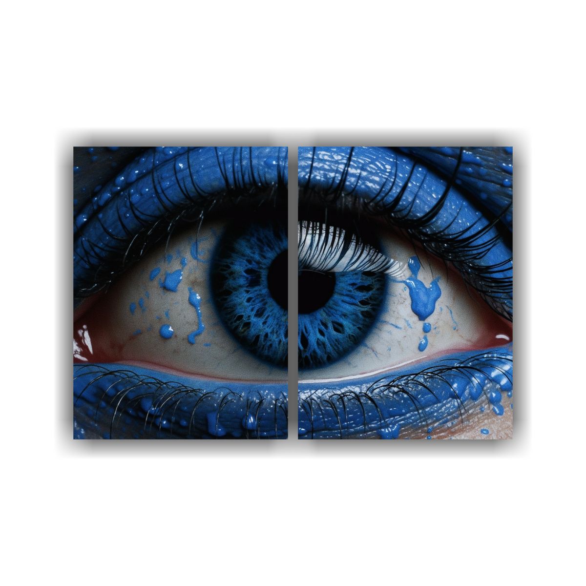 GENERICO - Diseño Oficina Dibujo Bolígrafo Azul En Lienzo 100x75 Cm