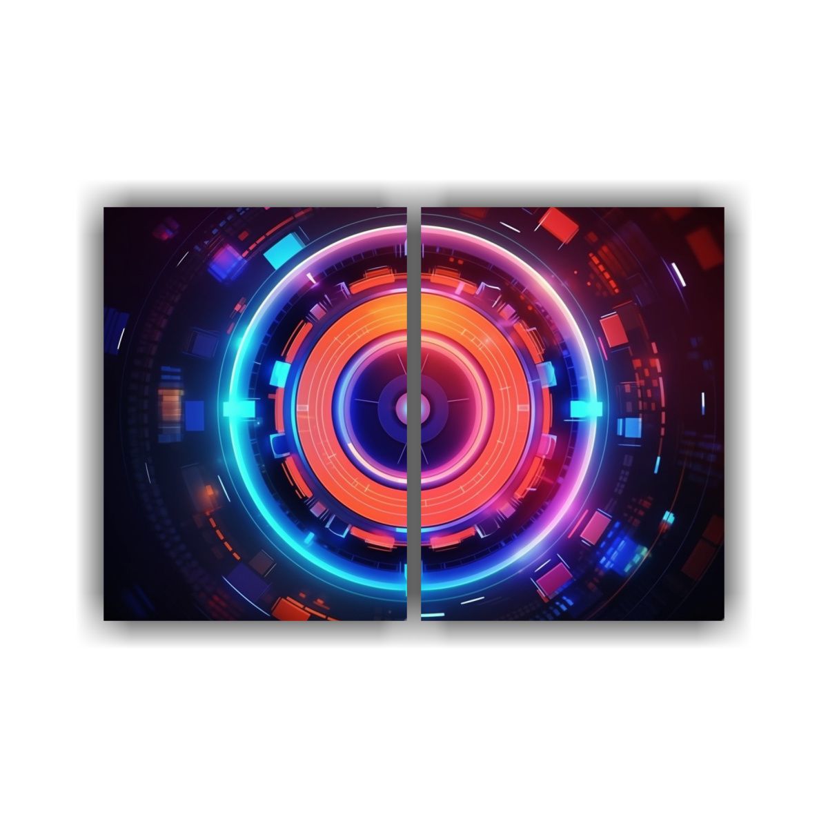 GENERICO - Pinturas Circulares Vibrantes En Lienzo Para 100x65 Cm