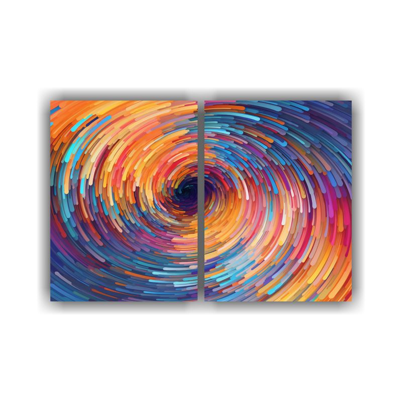 GENERICO - Pinturas Decorativas Juveniles De Vortex Y Píxel 100x75 Cm
